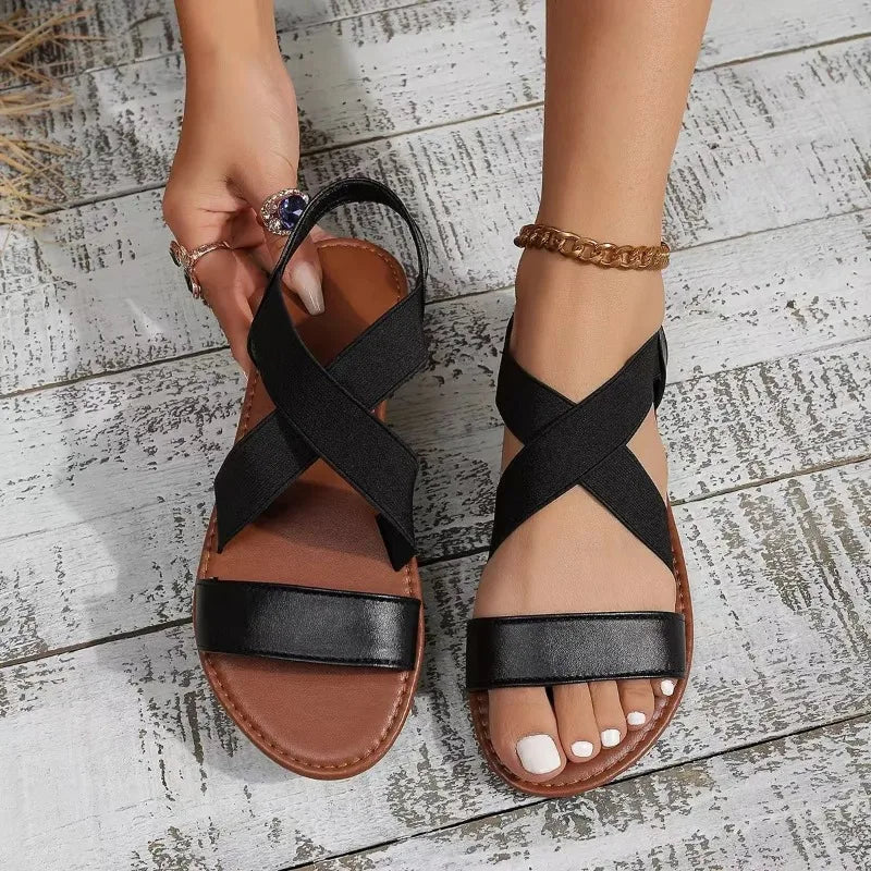 Women's Flat Leather Sandal