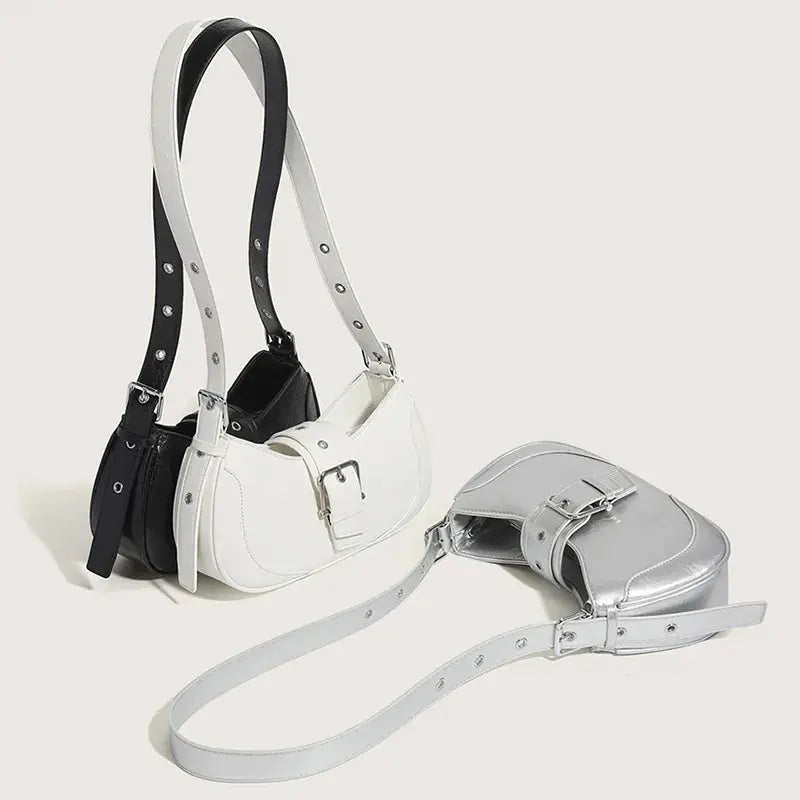 Women’s Buckle Baguette Bag