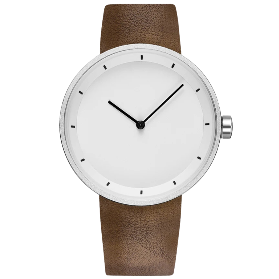 Men’s Classic Minimalist Watch with Leather Strap