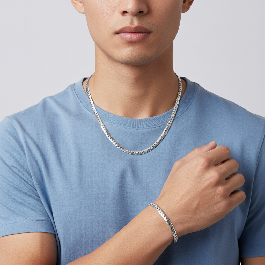 Royal Steel 316L Duo Set – 6mm Necklace + Bracelet