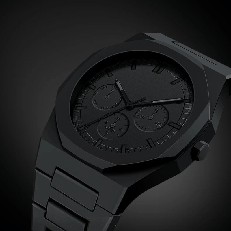 Erkek Minimalist Siyah Saat