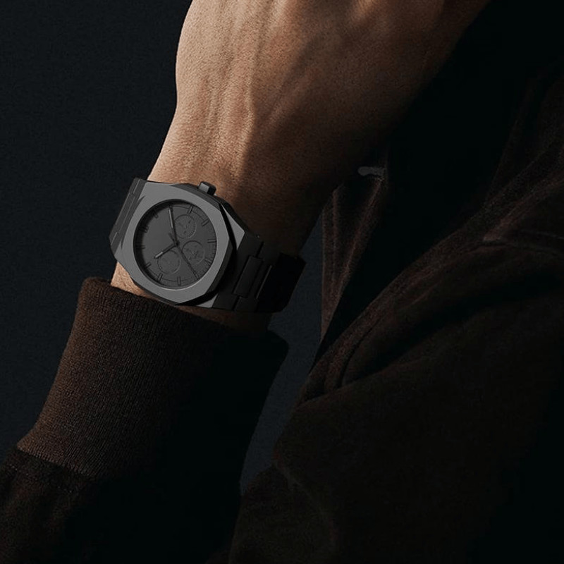 Erkek Minimalist Siyah Saat