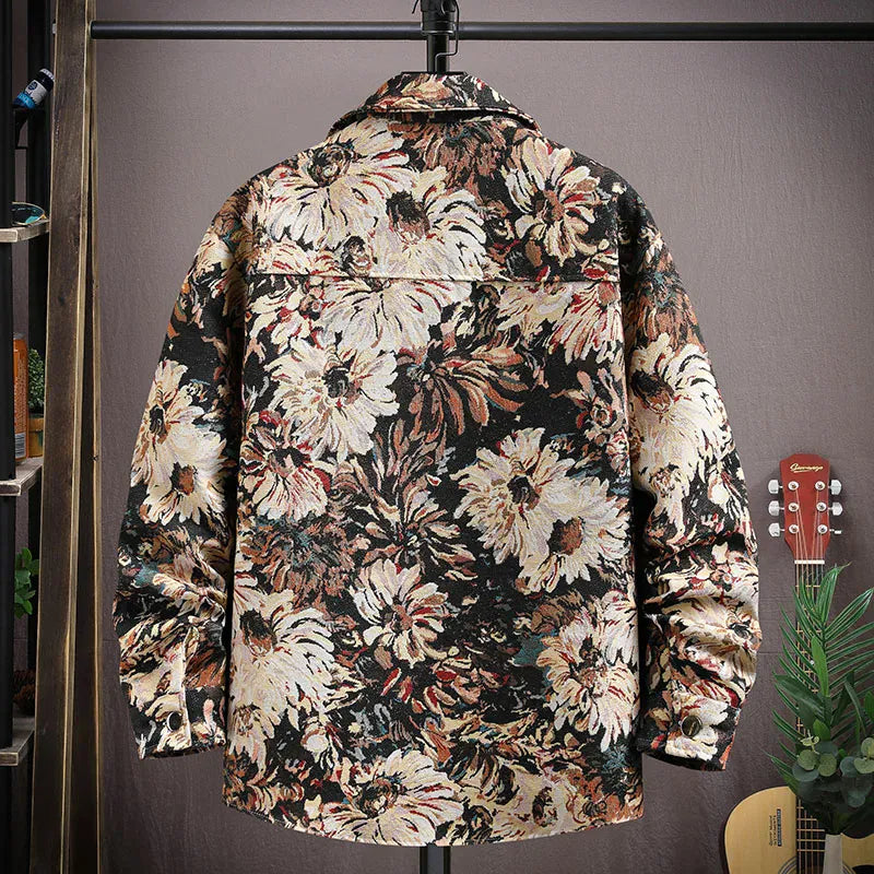 Camicia floreale maestosa