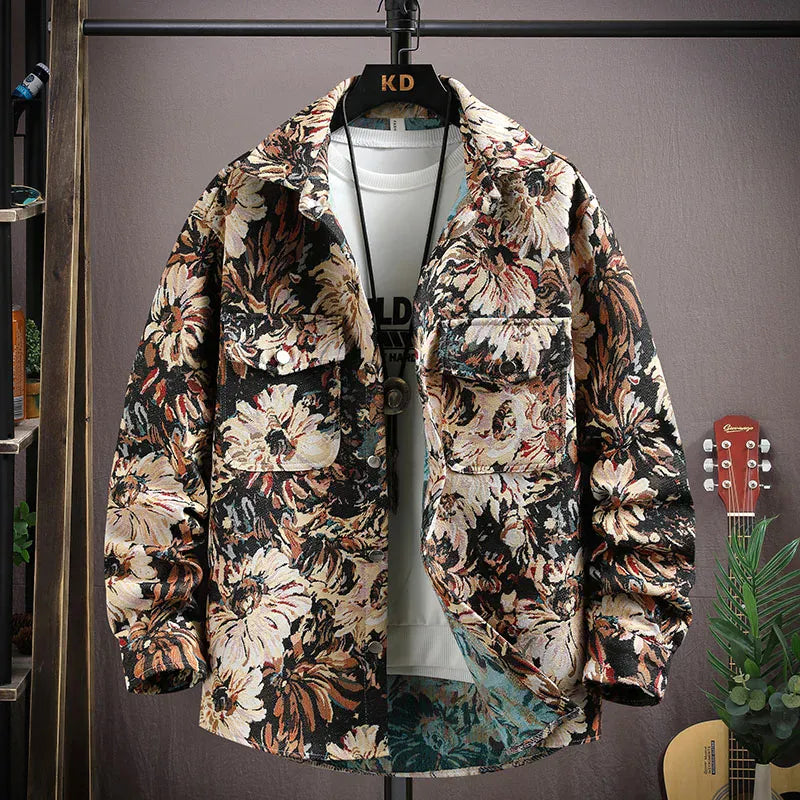 Camicia floreale maestosa