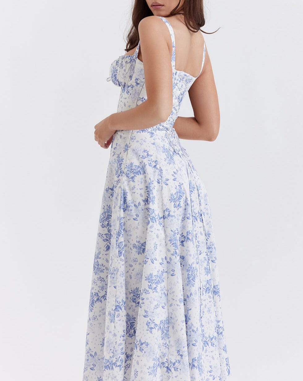 Floral Midi Dress with Side Slit