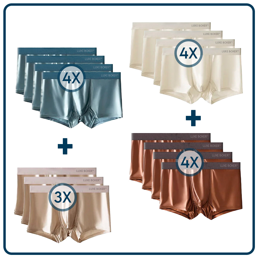 [Multi-Packs] Luxe Boxer™ – Premium Silk Underwear + Free Wallet Included
