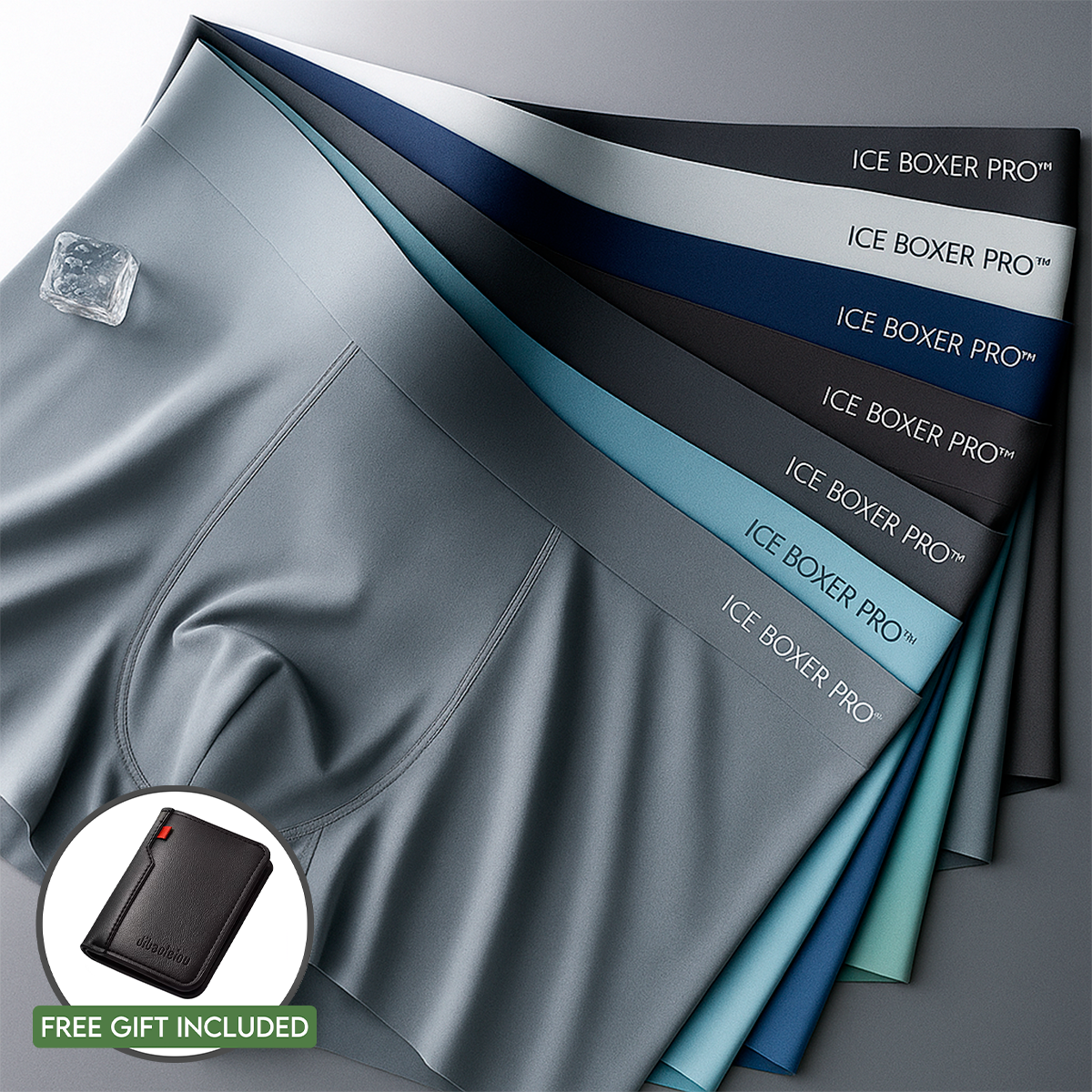 [Multi-Packs] Ice Boxer Pro™ – Ultra Comfortable Premium Silk Underwear + Free Wallet Included