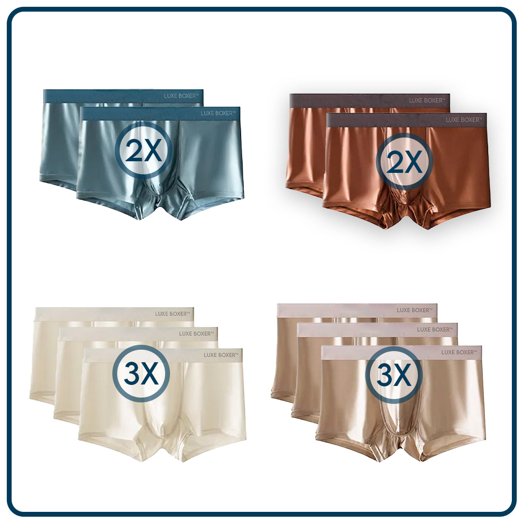 [Multi-Packs] Luxe Boxer™ – Premium Silk Underwear + Free Wallet Included
