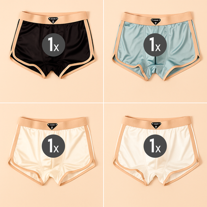 [Confezioni multiple] Boxer SatinFlex™ + portafoglio gratuito incluso