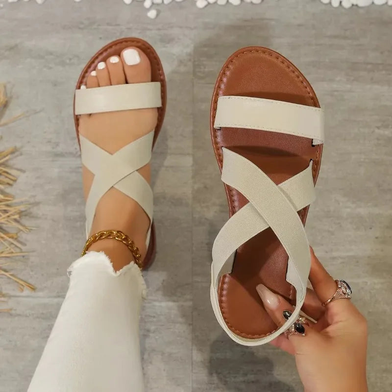 Women's Flat Leather Sandal