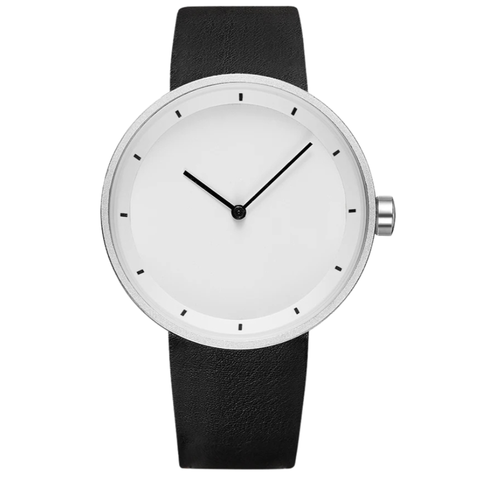 Men’s Classic Minimalist Watch with Leather Strap