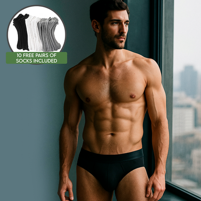 [Confezioni multiple] Slip AirLuxe™ + 10 paia di calzini gratuiti inclusi