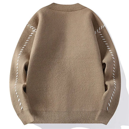 Cardigan lavorato a maglia patchwork Henry