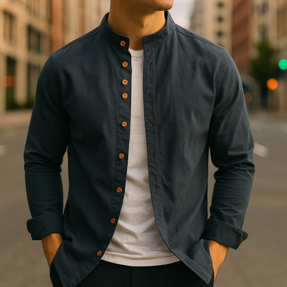 Camicia Hiro in lino-cotone