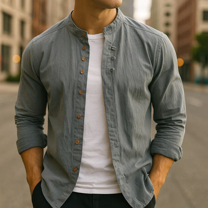 Camicia Hiro in lino-cotone